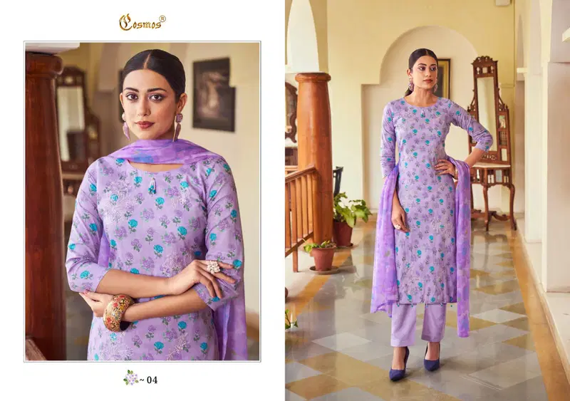 Cosmos Noor Printkari Cambric Cotton Suits Suppliers In India